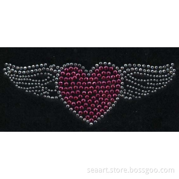 rhinestone transfer heart